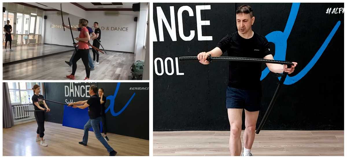 Пластиковые мечи катана в школе кендзюцу Katana Club используются для отработки приемов кендзюцу